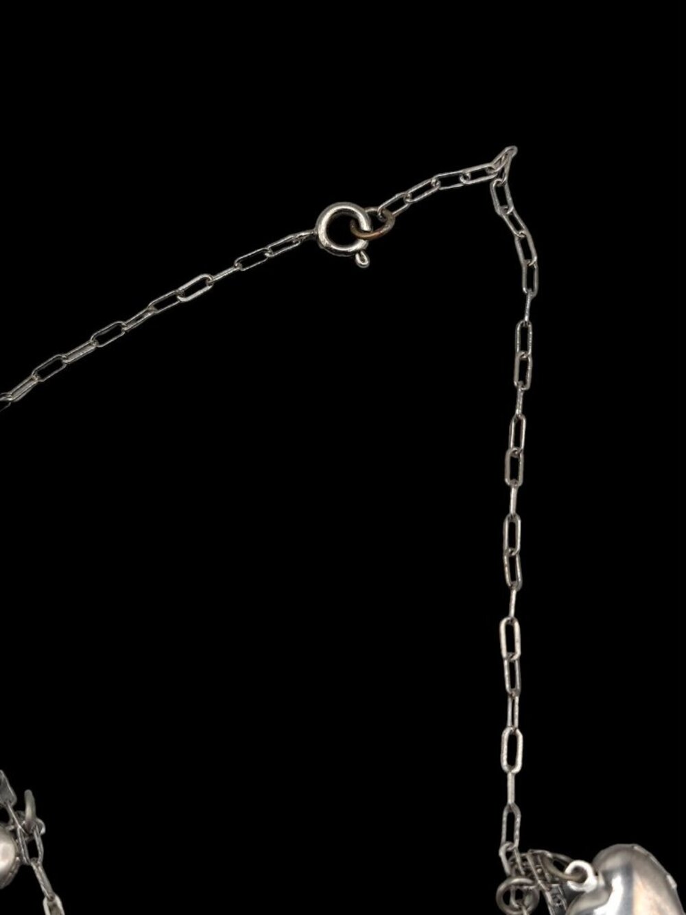 Love Choker Necklace 16" Frost Glass 8 Silver Plated Double Photo Locket Charms - Picture 15 of 15
